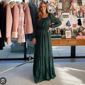 Gal meets glam emerald green maxi dress size s